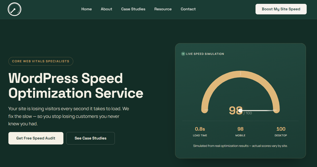 WordPress Speed Optimization service